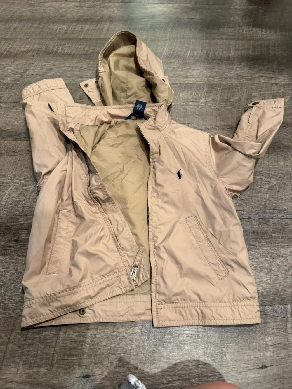 Ralph Lauren Polo Beige Lightweight Hooded Jacket  4/4T